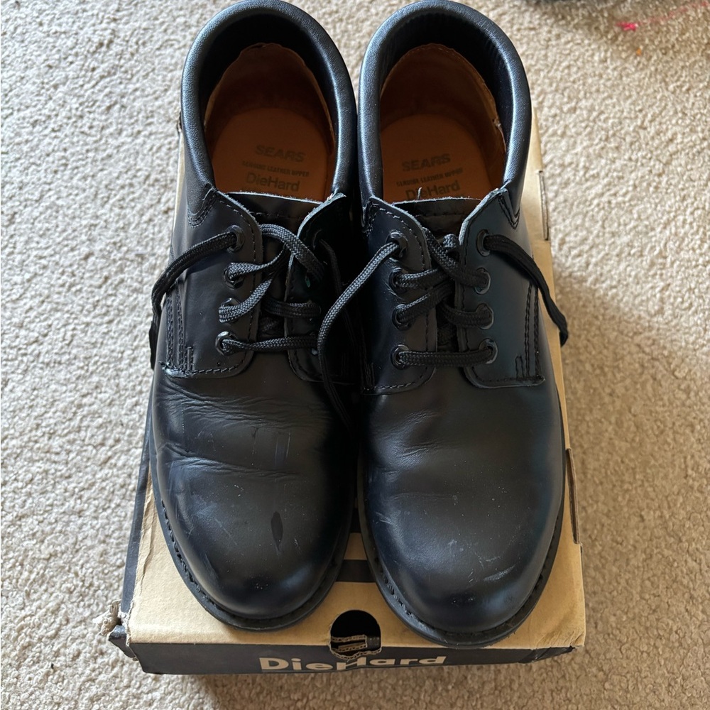 Sears Die Hard Men's Steel Toe Black Shoes